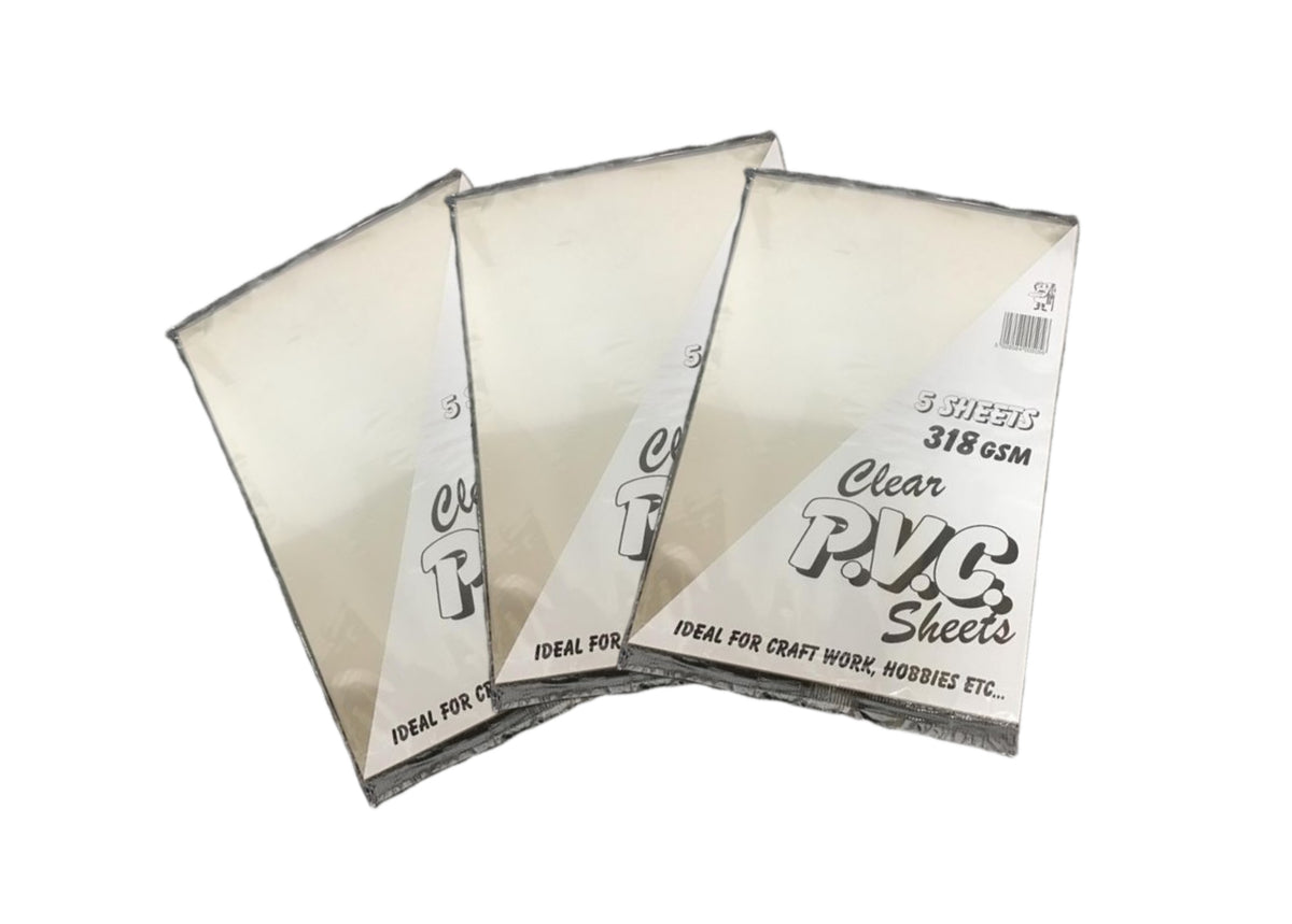 Clear PVC Sheets - (5 Sheets)