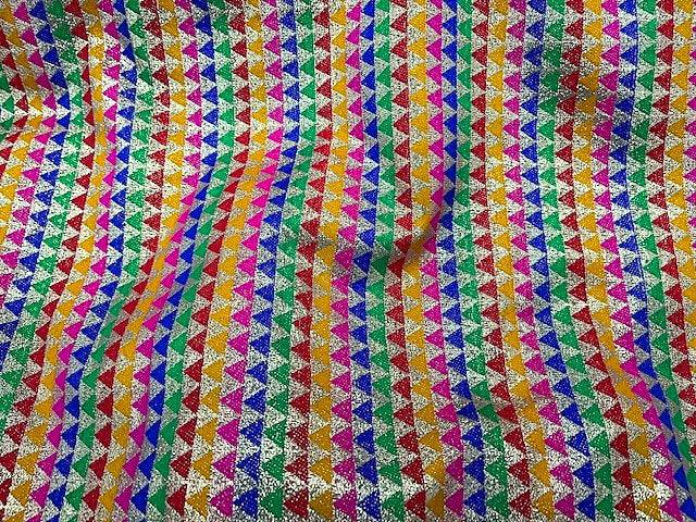 Multi Pyramids -  Metallic Brocade - Cheap Fabrics