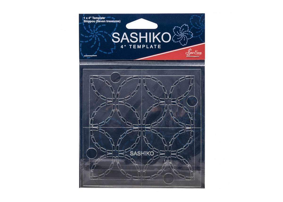 Sashiko Quilting Template: 4" : Shippou (Seven Treasures)