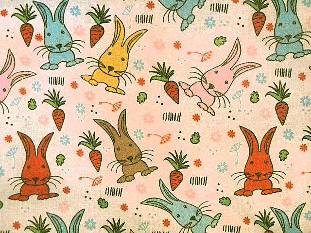 Novelty Rabbits/Bunnies - Poly/Cotton Print