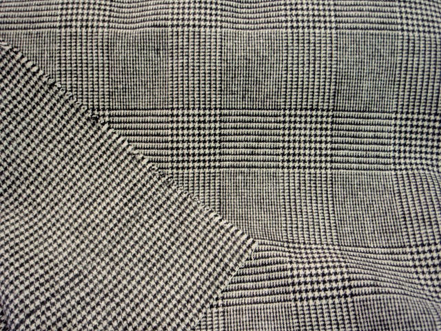 Reversible Check Houndstooth Wool Blend