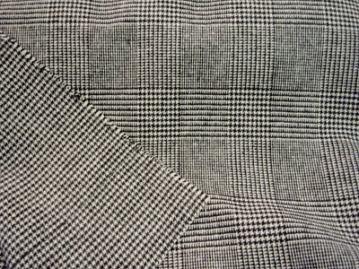 Reversible Check Houndstooth Wool Blend