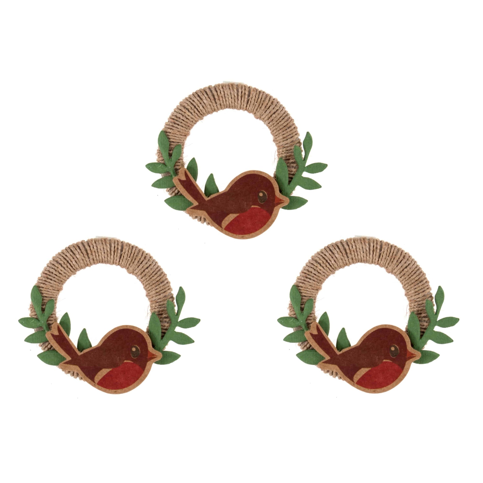 Robin Jute Wreaths - Stick On Motifs WREATHS