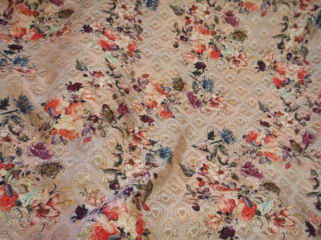 Rose Gold Floral - Digital Printed Brocade