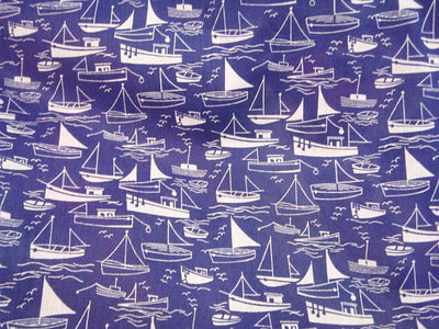 Sailing Boats - Poly/Cotton Print
