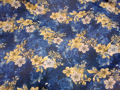 Diagonal Flower - Santana Printed Crepe