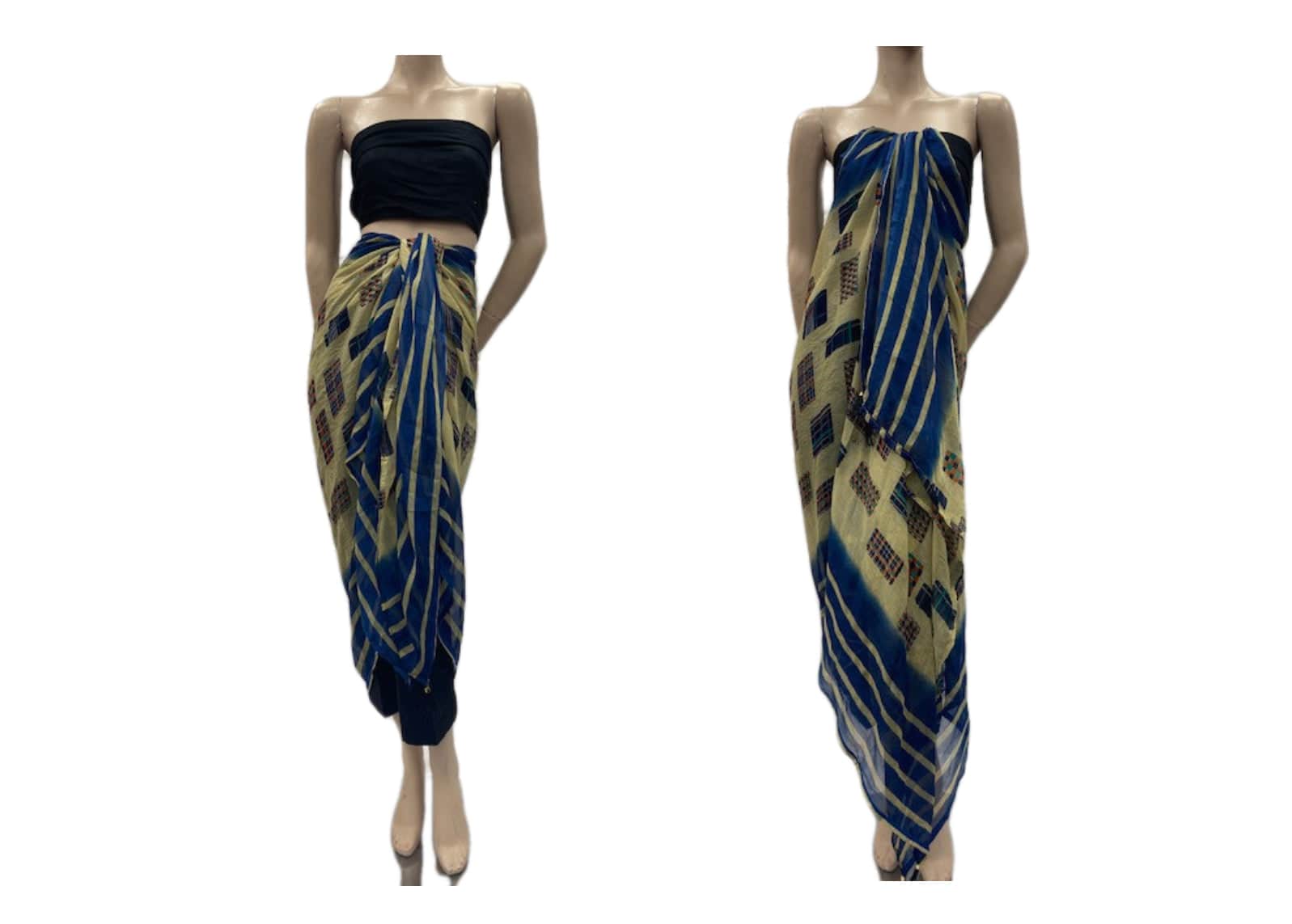 Printed Chiffon Sarong - 01 - Cheap Fabrics
