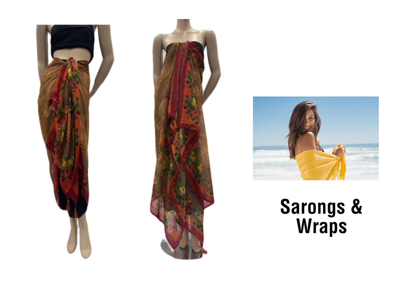 Printed Chiffon Sarong - 11 - Cheap Fabrics