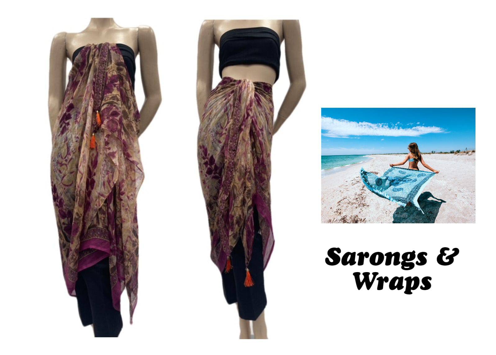 Printed Chiffon Sarong - 13 - Cheap Fabrics