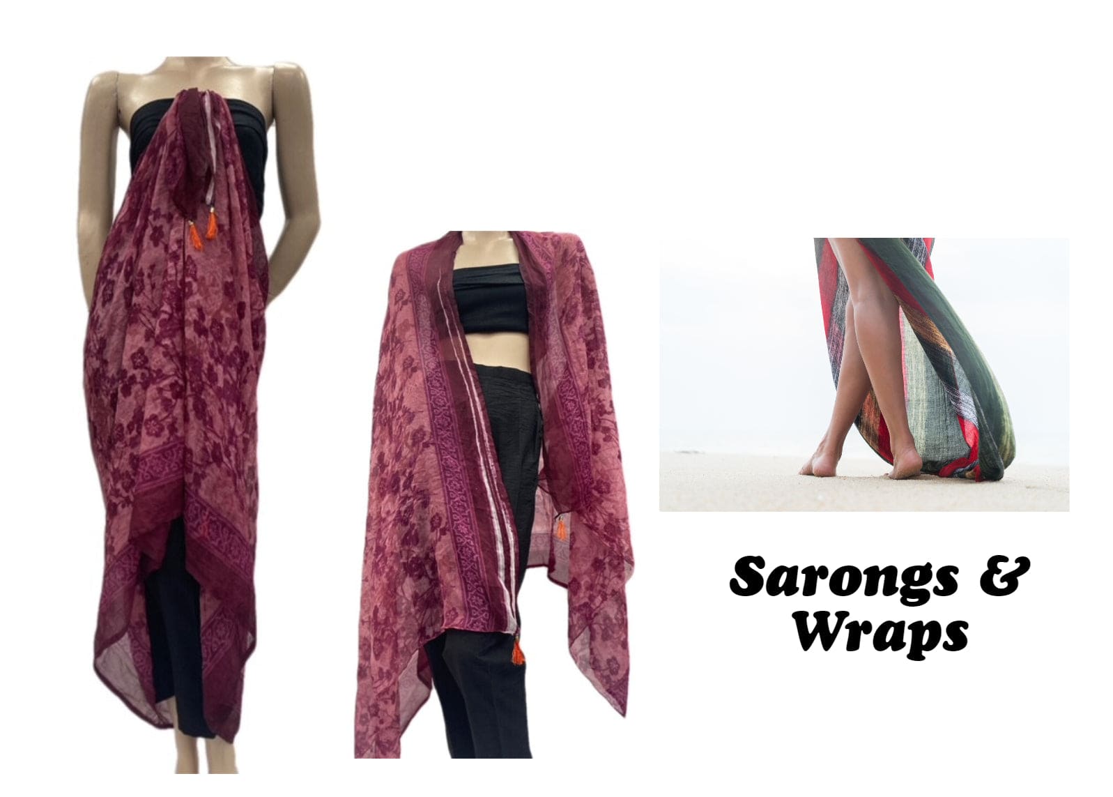 Printed Chiffon Sarong - 14 - Cheap Fabrics