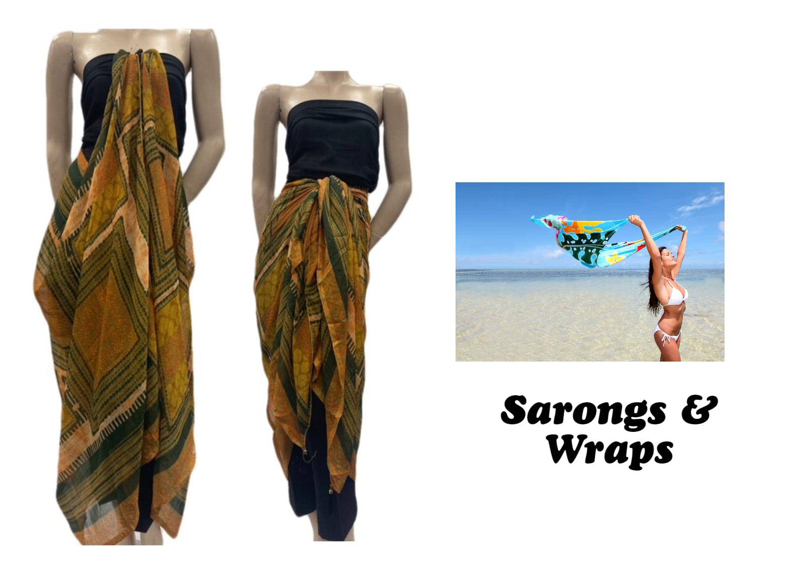 Printed Chiffon Sarong - 17 - Cheap Fabrics