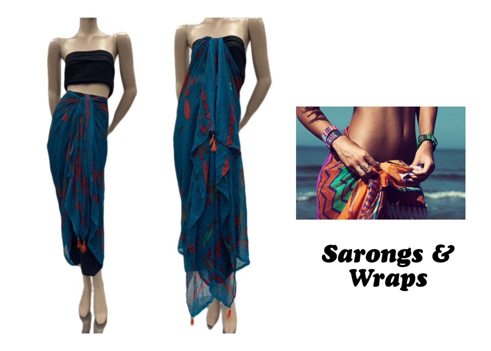 Printed Chiffon Sarong - 07 - Cheap Fabrics