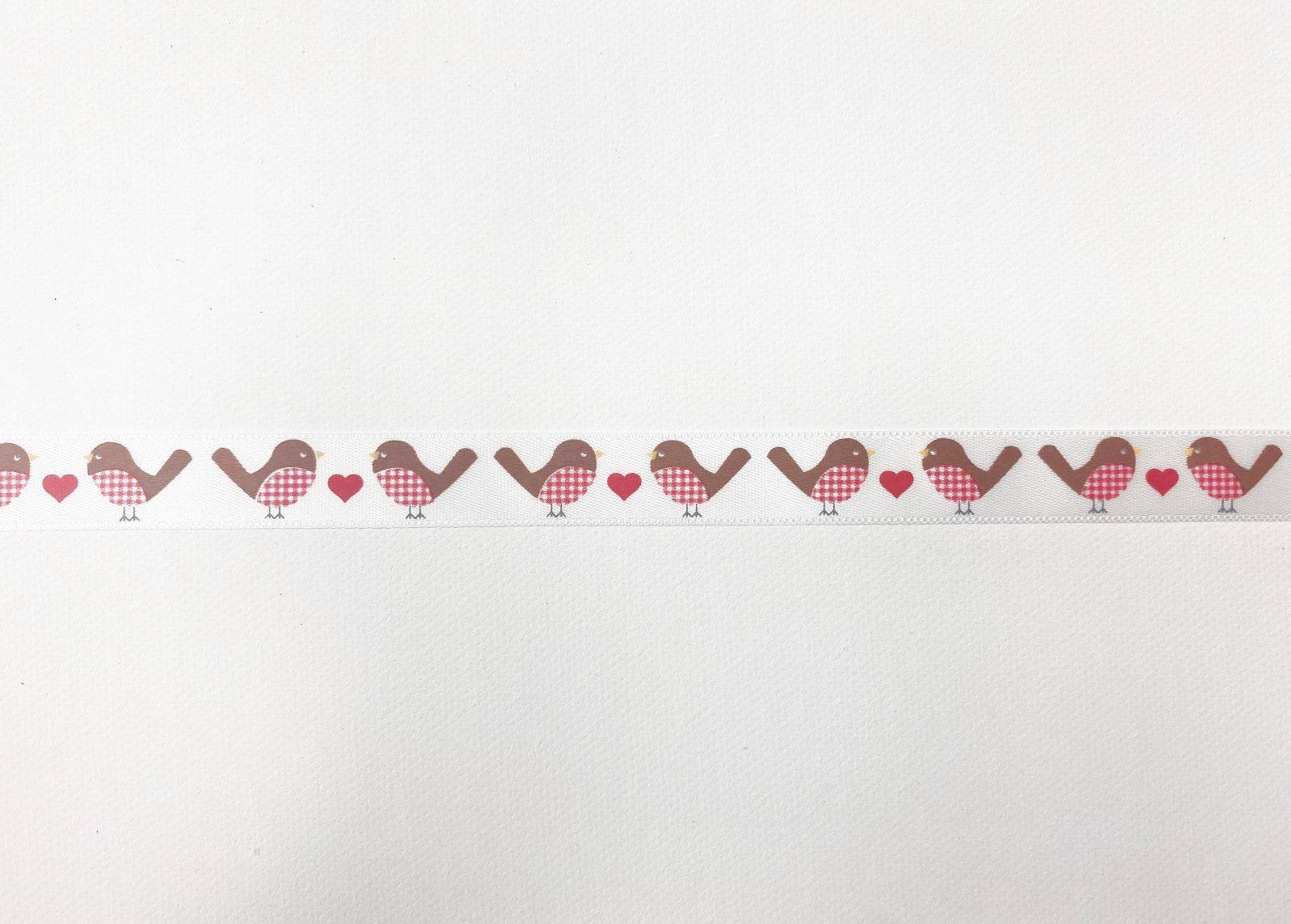 Red Robin - Satin Ribbon - Cheap Fabrics