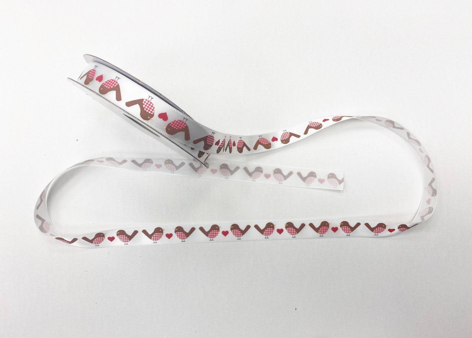 Red Robin - Satin Ribbon - Cheap Fabrics