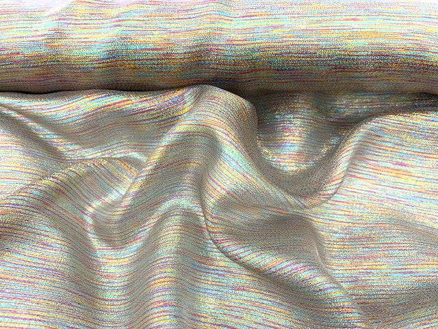 Satin Stripe Metallic Organza - Cheap Fabrics