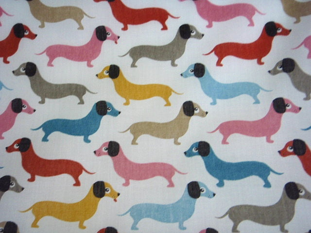 Sausage Dogs - Poly/Cotton Print