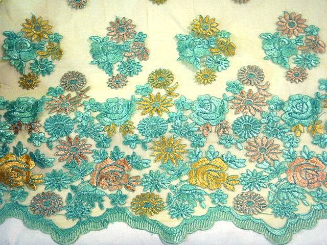 Cerise - Corded Tulle Lace With A Scalloped Edge