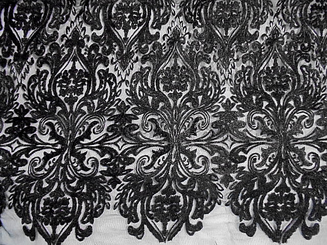Design 8 - Black Embroidered Tulle