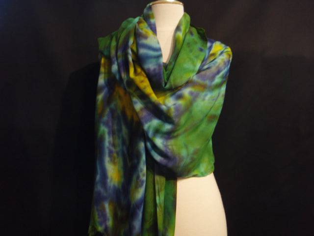 Green/Yellow - Batik Stole