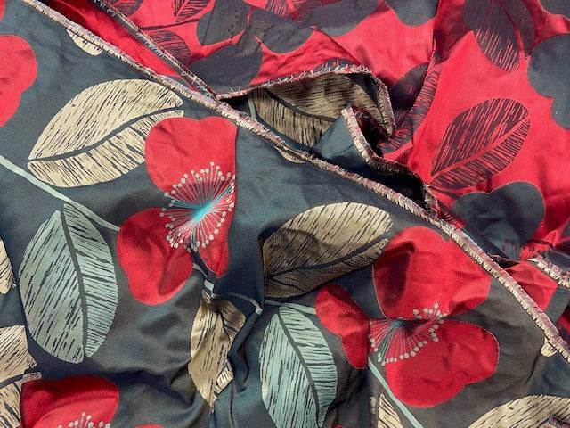 Scarlet Leaf - Taffeta Jacquard - Cheap Fabrics