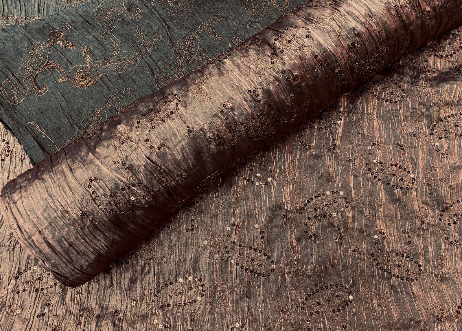 Sequinned Shimmer Crushed Taffeta - Cheap Fabrics