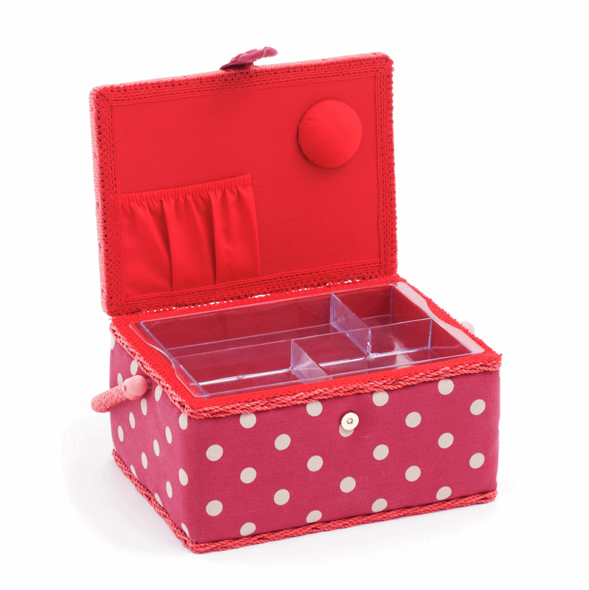 Sewing Box Square - Polka Spot/ Hobby Gift