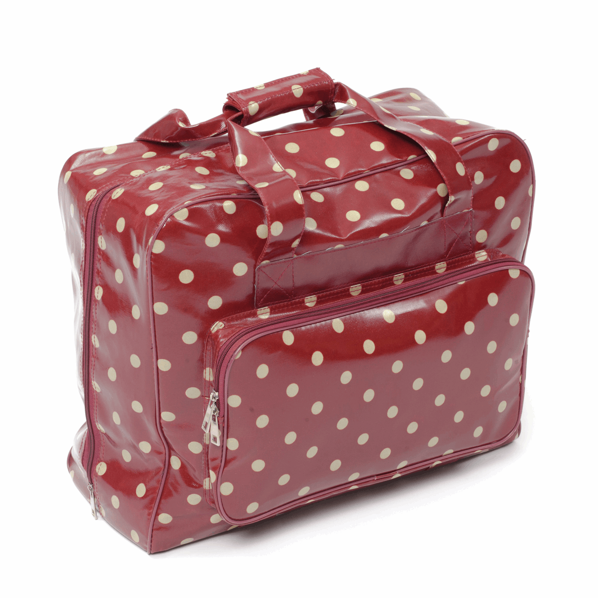 Sewing Machine Bag Glossy PVC - Red Polka / Hobby Gift