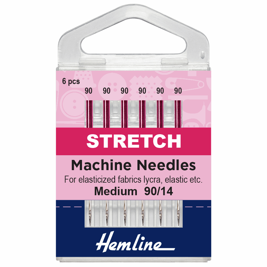 Sewing Machine Needles: Stretch: Medium 90/14 (6 Pcs)