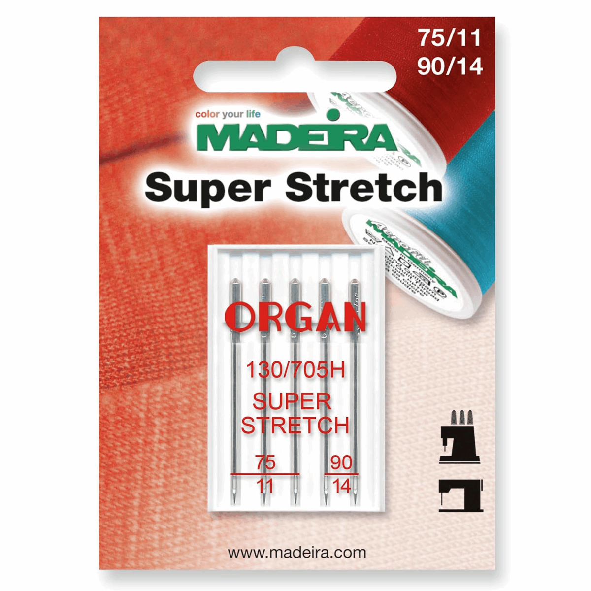 Sewing Machine Needles: - Super Stretch: Sizes: 75/11, 90/14