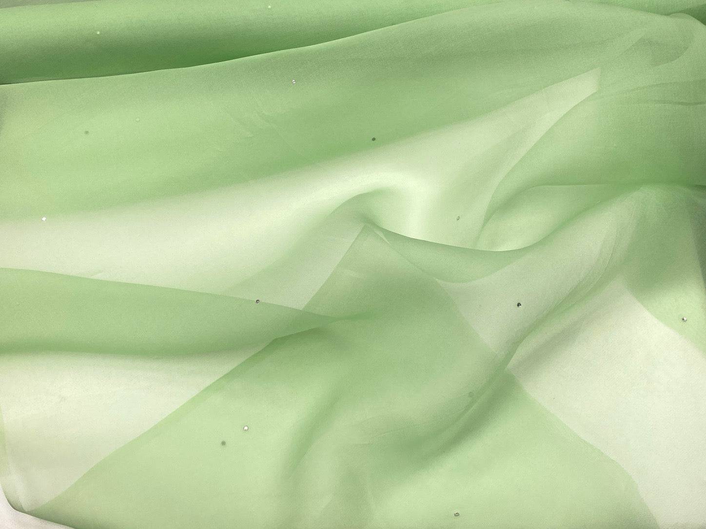 Pure Silk Organza with Crystals - Cheap Fabrics