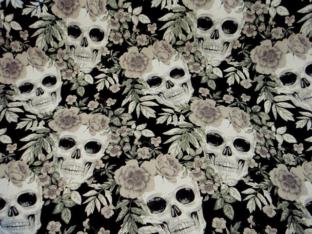 Skulls 'n' Roses Part 1 - Cotton Poplin Patchwork