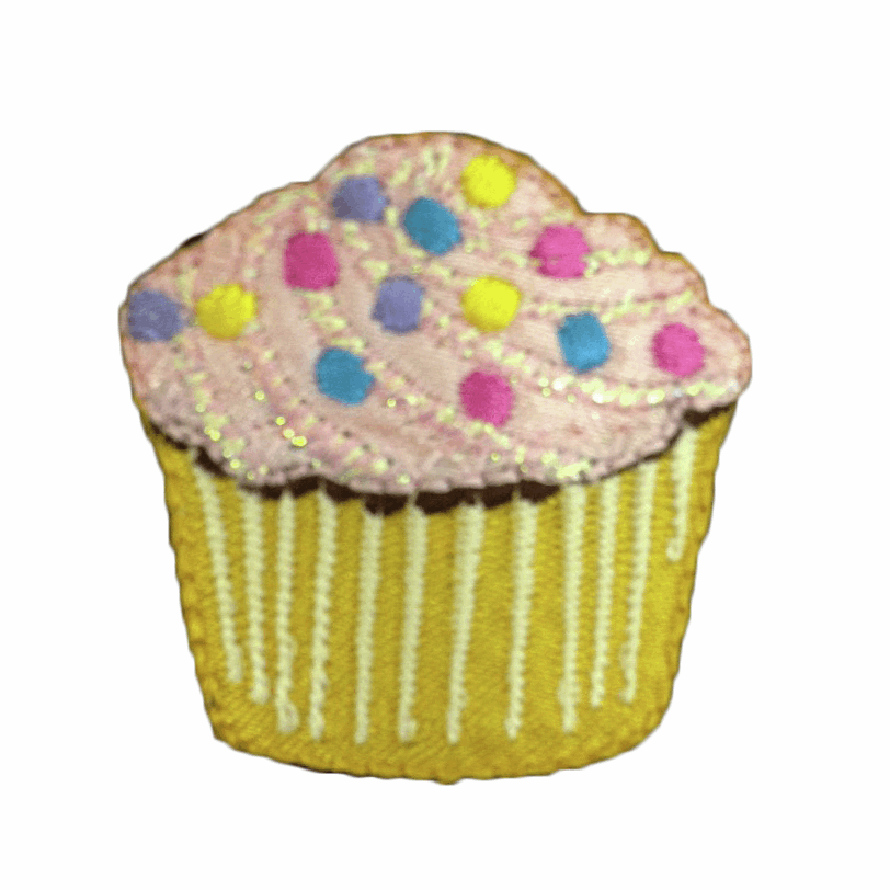 Small Cupcake - Iron -On & Sew-On Patch Motifs - Cheap Fabrics
