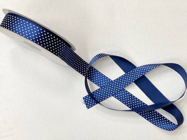 Novelty Satin Ribbon - Small Polka Dots - Cheap Fabrics