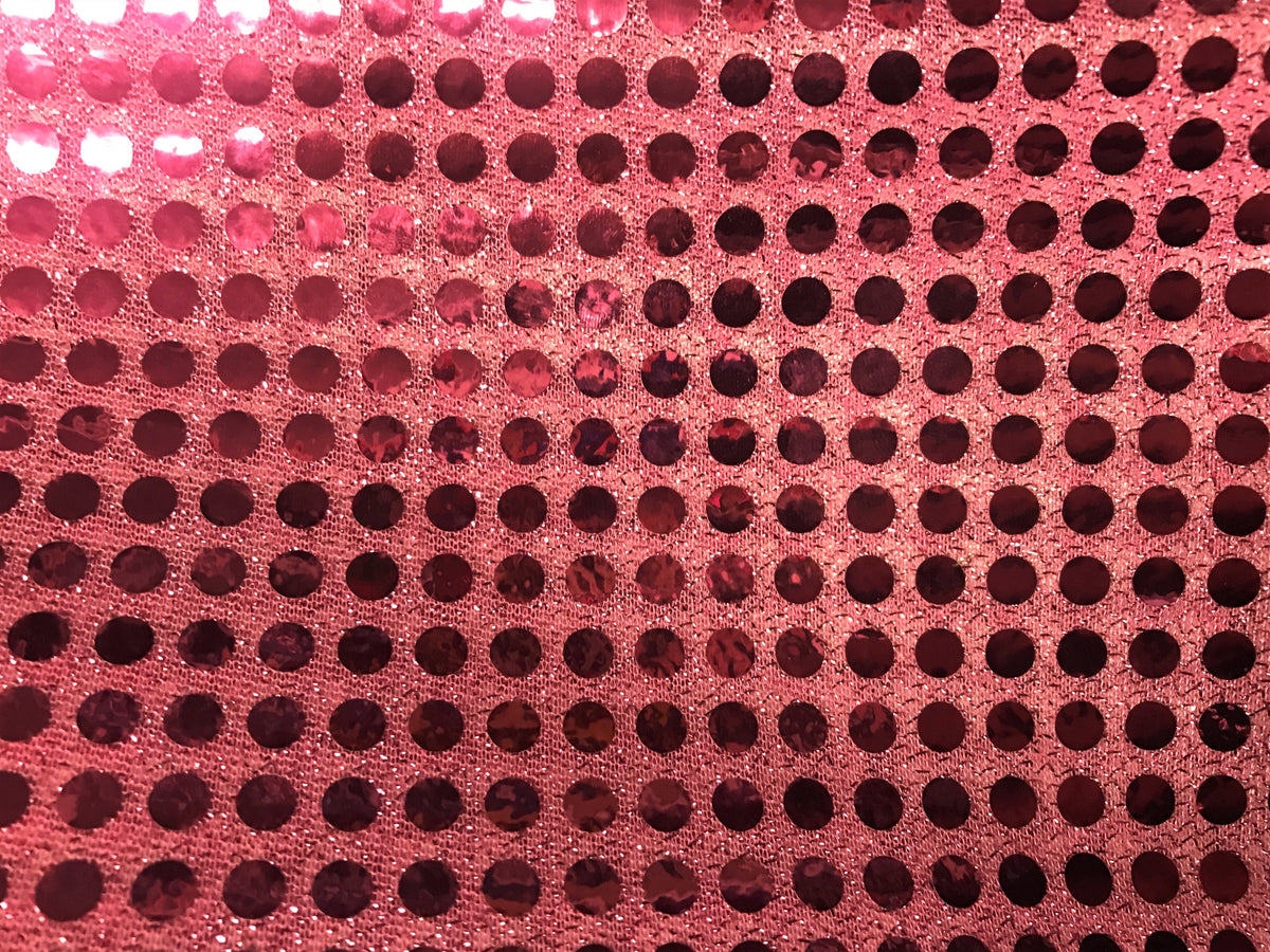 Pink 6mm Round Sequin - 1 Metre Remnant