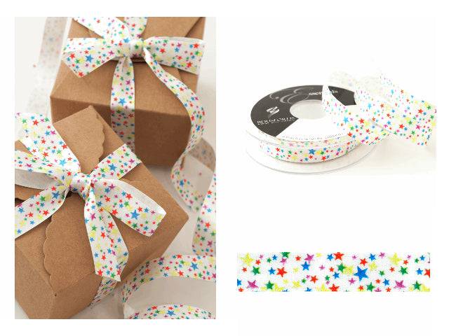 Novelty Satin Ribbon - Starburst - Cheap Fabrics