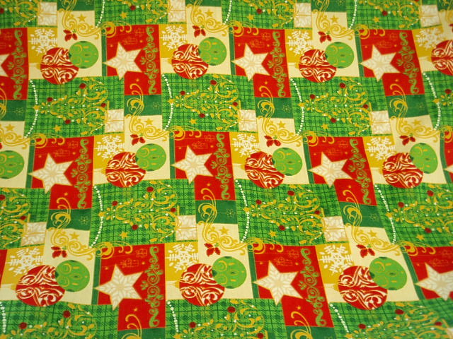 Stars and Baubles - Cotton Poplin Patchwork