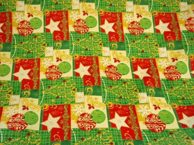 Stars and Baubles - Cotton Poplin Patchwork