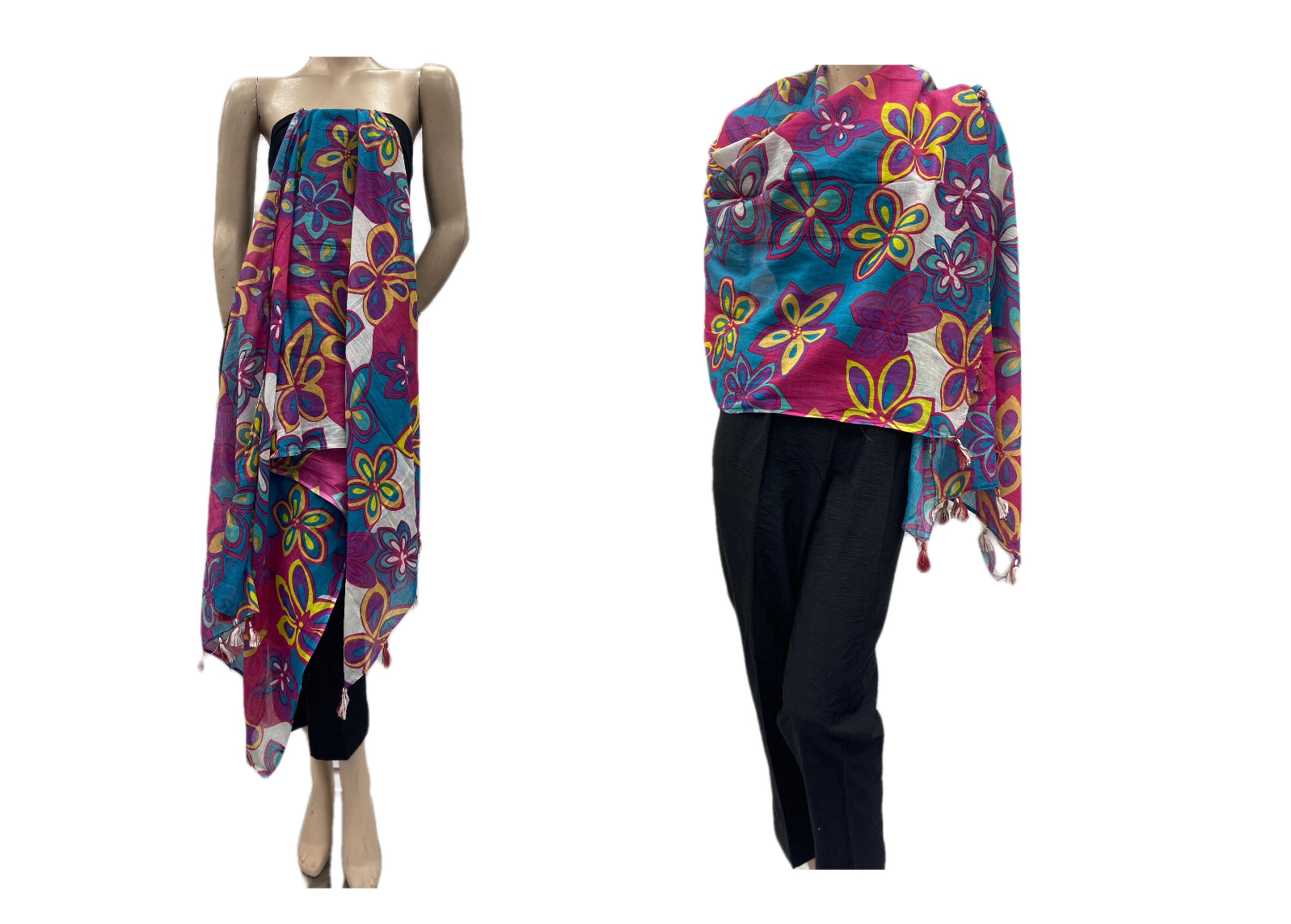 Colourful Flower Stole - 02