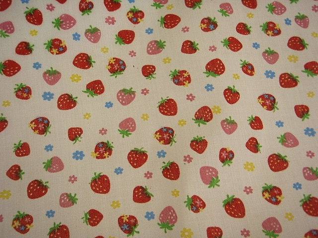 Strawberries - Poly/Cotton Print