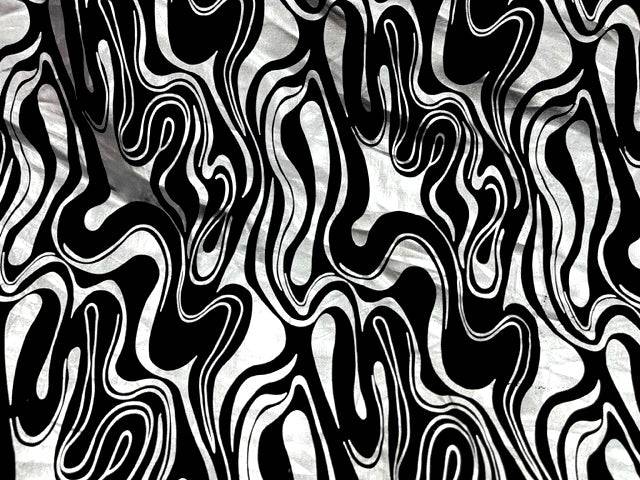 Stretch Cotton Mix Foil Fabric - Cheap Fabrics