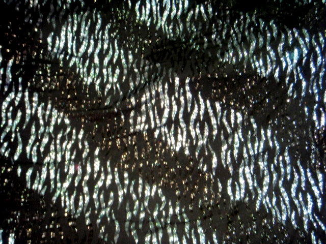 Black/Silver Striped - Glitter Jersey