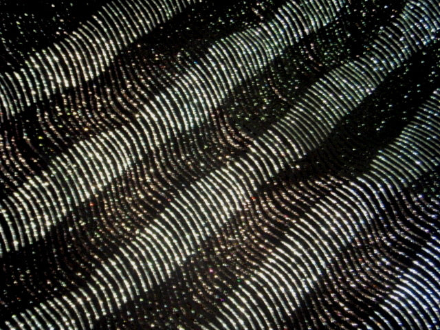 Black/Silver Striped Woven Effect - Glitter Jersey
