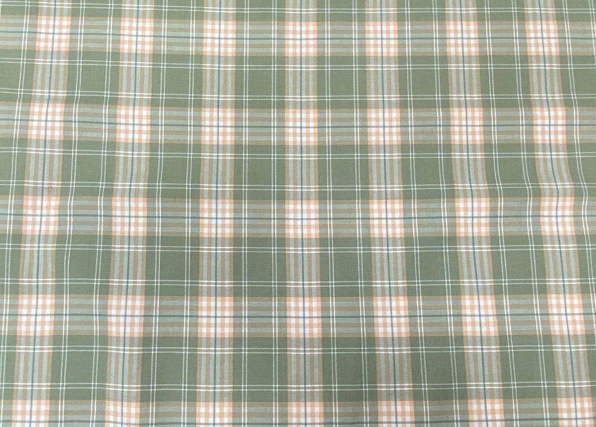 Poly Viscose Tartan - Pale Green