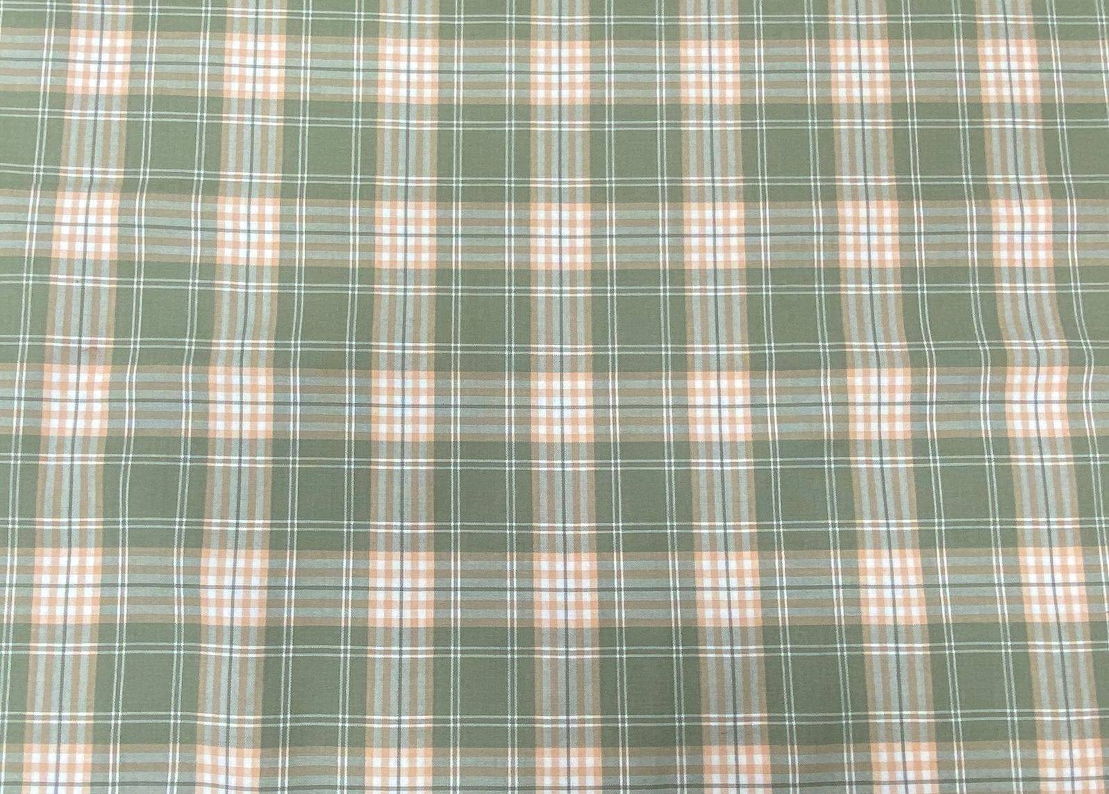 Poly Viscose Tartan - Pale Green