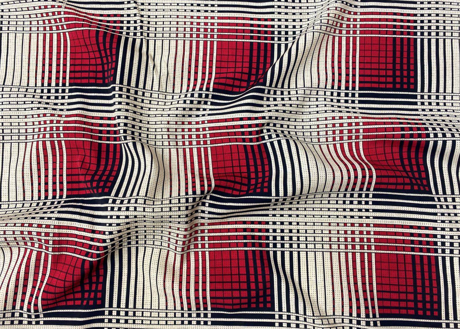 Tartan - Printed Crepe - Cheap Fabrics