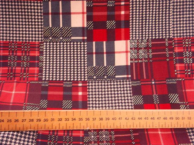 Tartan Houndstooth - 2 way Stretch Jersey