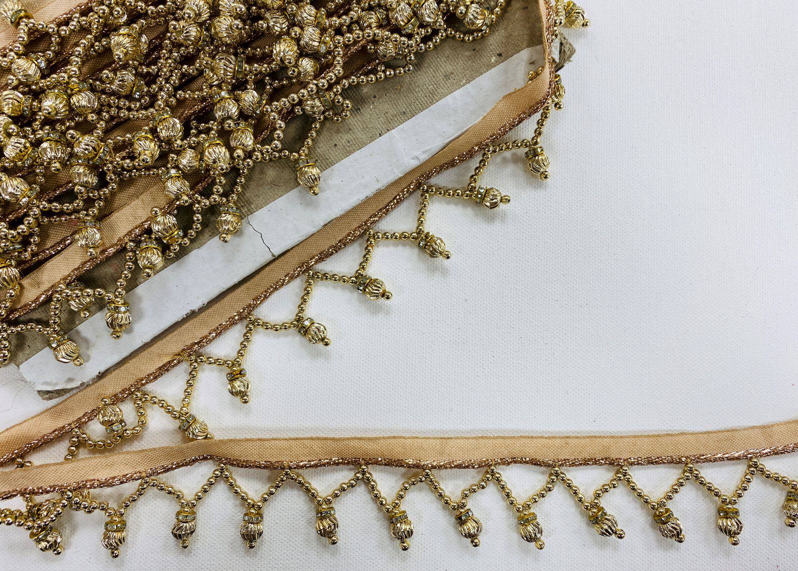 Gold Droplet Tassle Trim 04 - Cheap Fabrics