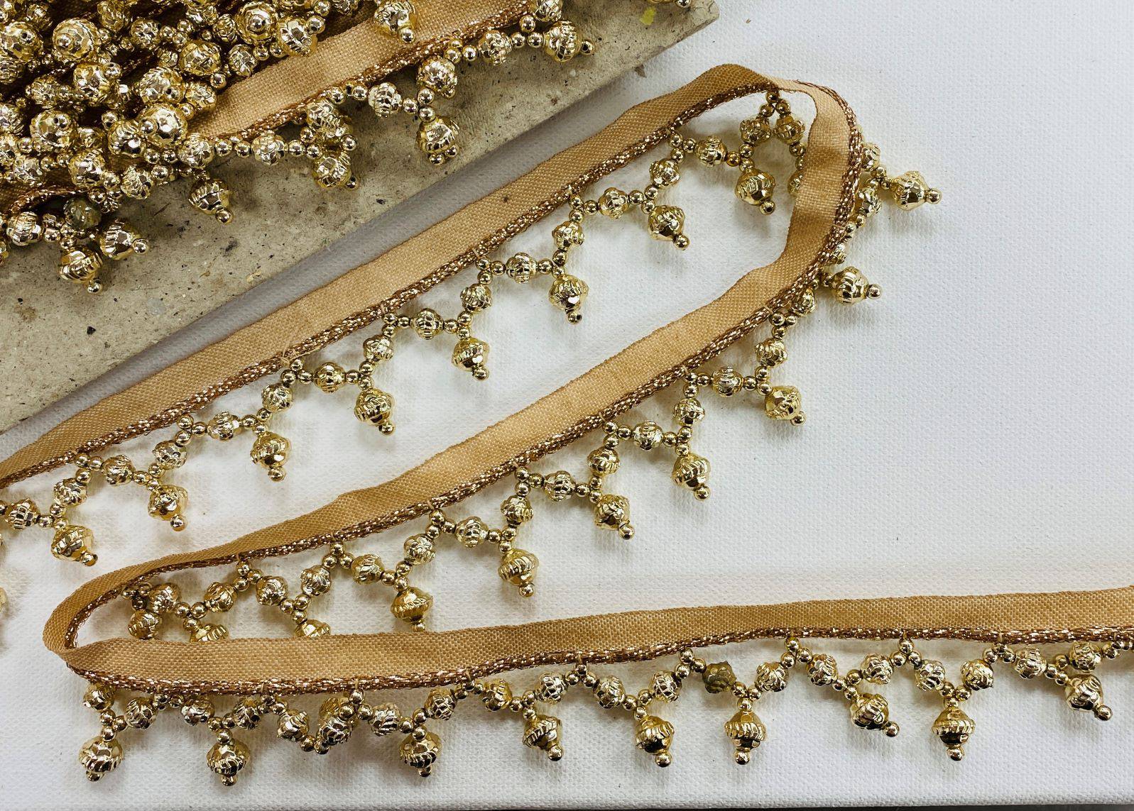 Gold Droplet Tassle Trim 05 - Cheap Fabrics