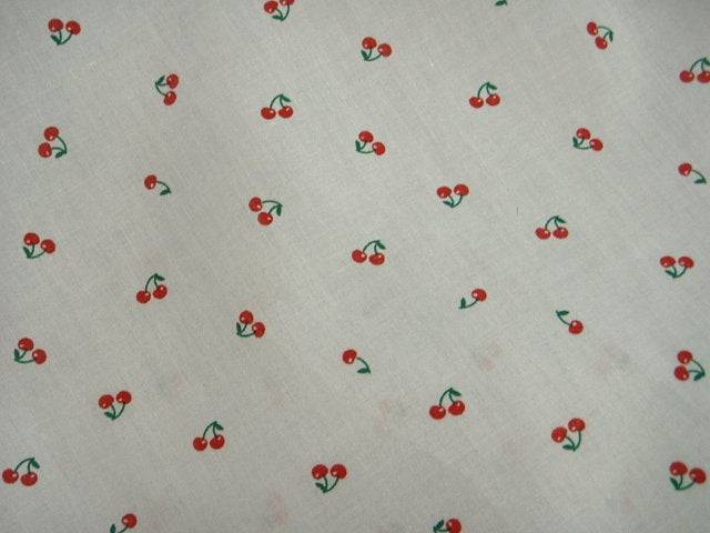 Tiny Cherries - Poly/Cotton Print