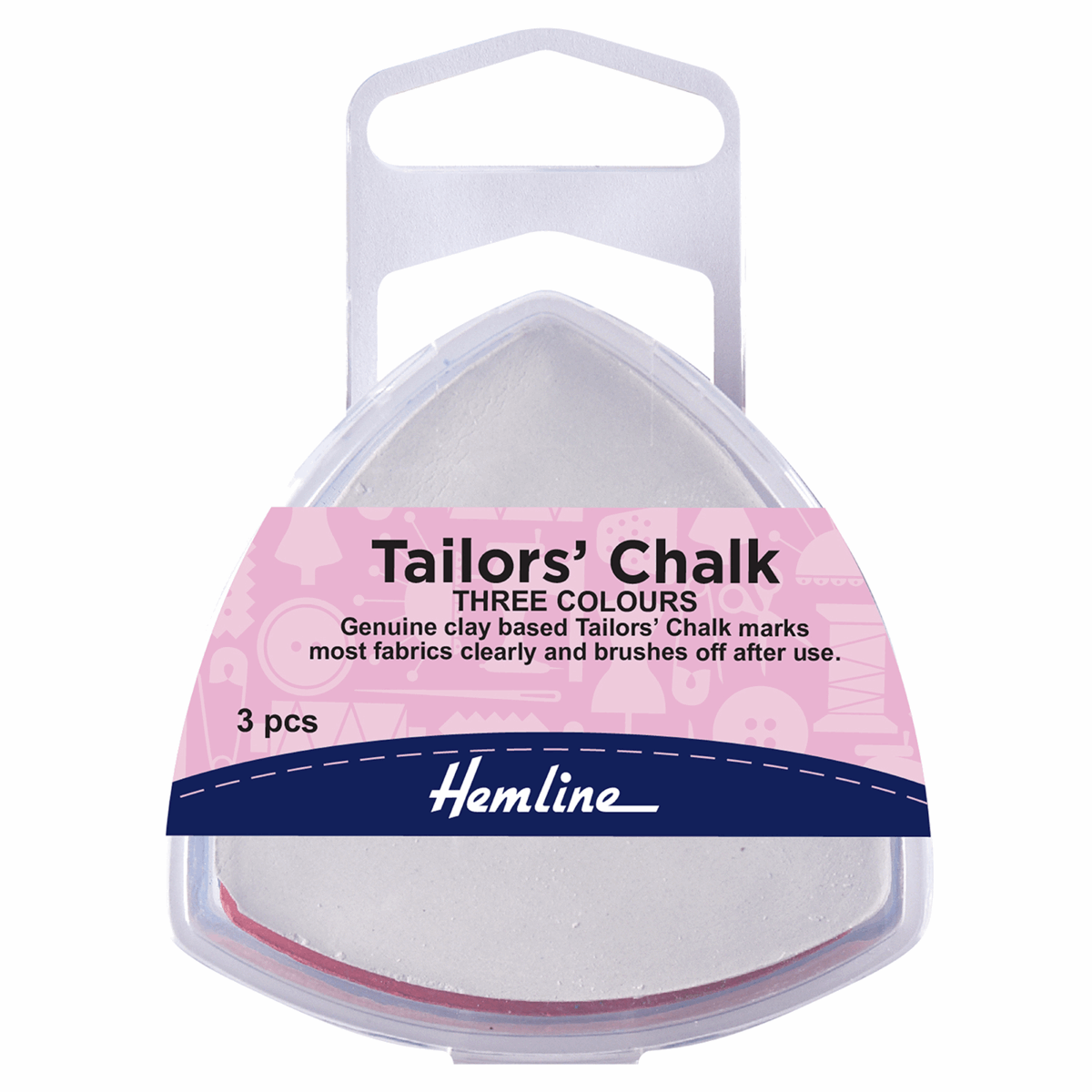 Tailors Chalk: Assorted Colours-Triangle Pack of 3